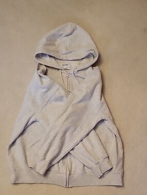 Old Navy Light Gray Full-Zip Hoodie